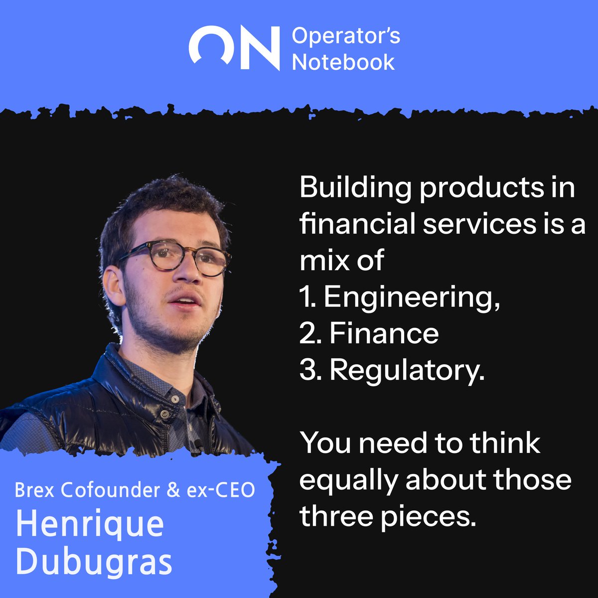 Brex Cofounder Henrique about building a Fintech product.