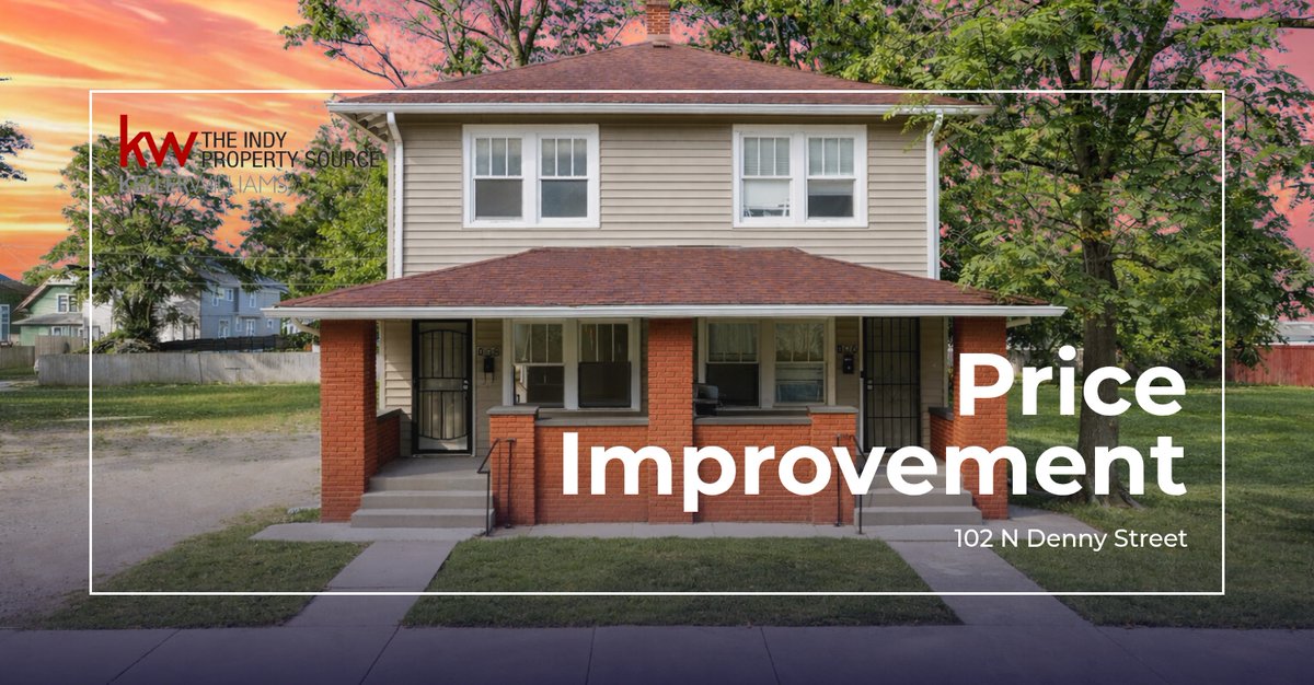 📍 Price Improvement 📍 This recently reduced home at 102 N Denny Street in Indianapolis won't last long, so, don't wait to set up a showing! Reach out here or at (317) 886-8477 for more information!

Buy | Sell | Build | Invest | ... homeforsale.at/102_N_DENNY_ST…