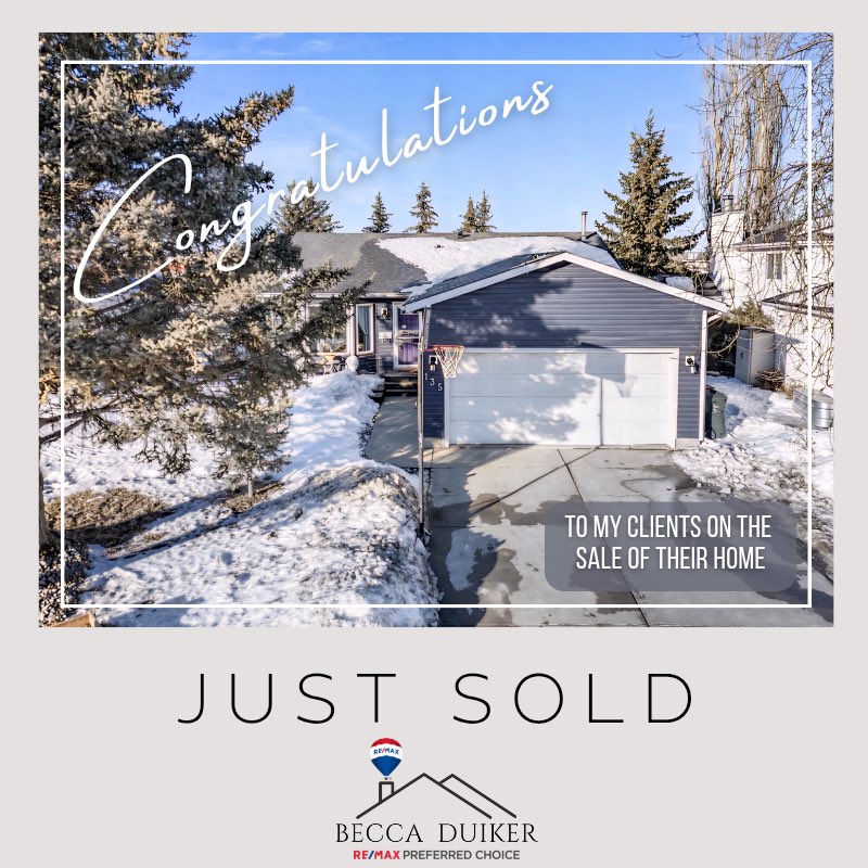 🌟 S O L D In Stony Plain 🌟

Congratulations to my clients on the sale of their home in Stony Plain. 

Becca Duiker | ReMax Preferred Choice 
Proudly serving Spruce Grove and Area since 2016
780-920-0594
buywithbecca.ca