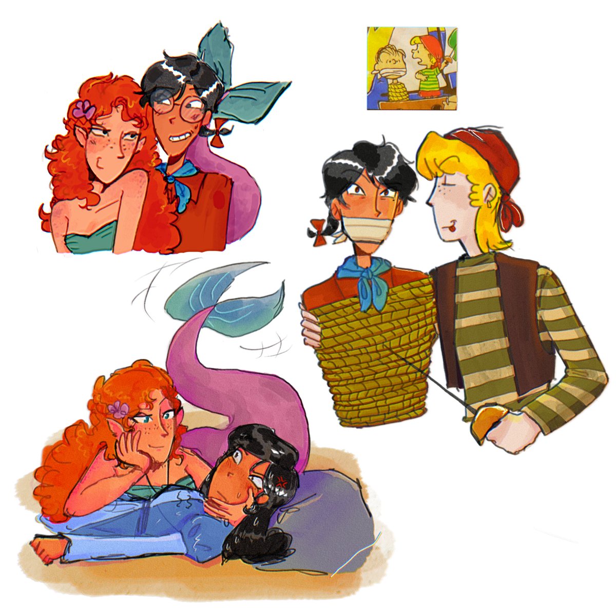 gabe_s_platypus's tweet image. some sketches for sea au (it's SEAnuts get it get it 😁😁😁) 

#peanuts #peanutstwt