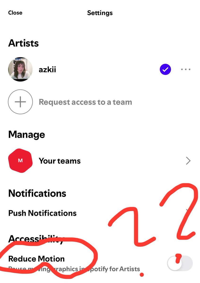 azkii0's tweet photo. spotify for artists might be sabotaging ur music career check your settings https://t.co/ZUPGqVxv8j
