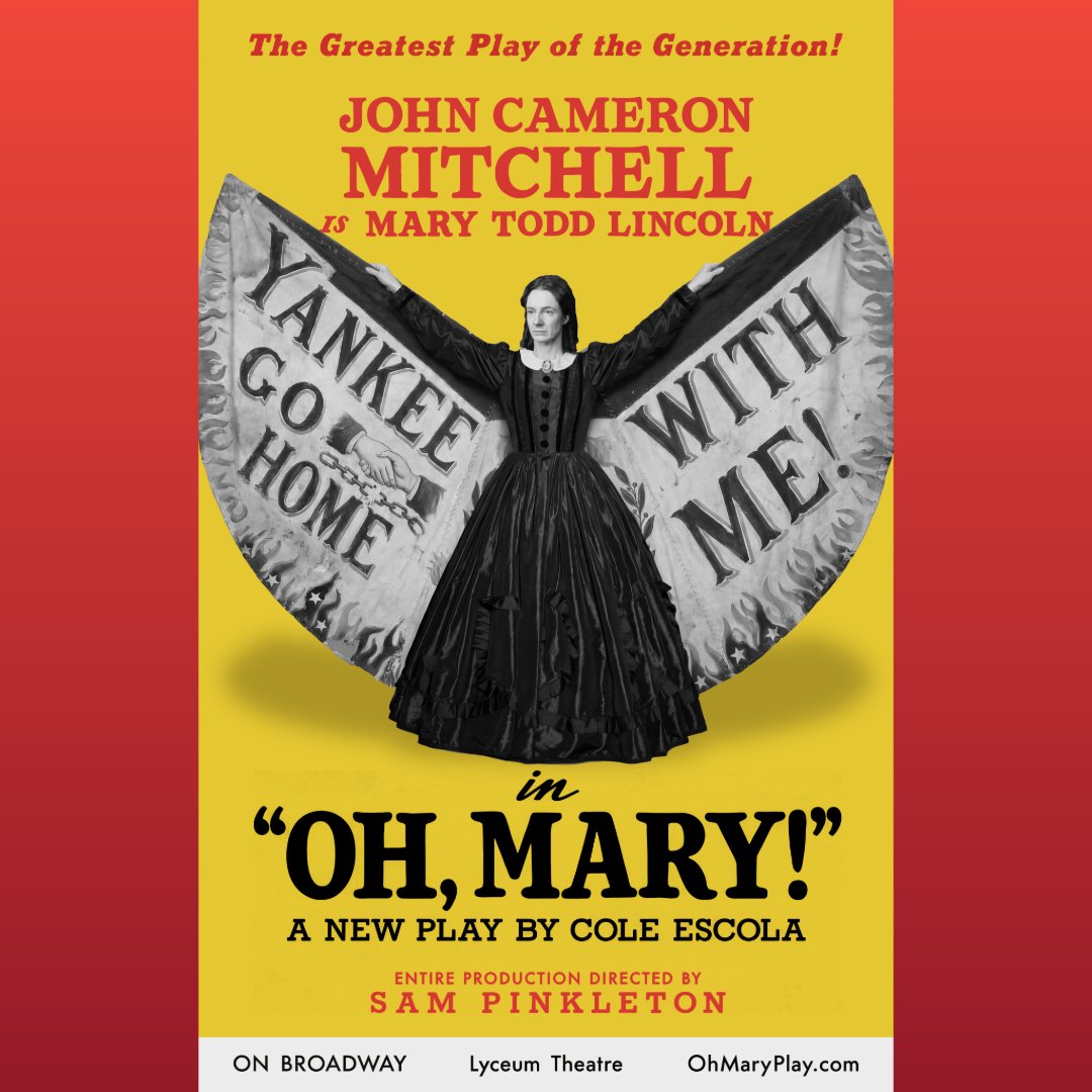 joelremixed's tweet photo. Happy opening to John Cameron Mitchell, Simu Liu and the new cast of Oh, Mary!!! Break a leg!!! #OhMary #Hedwigandtheangryinch #Broadway #OpeningNight https://t.co/dtiMZQ5JOb