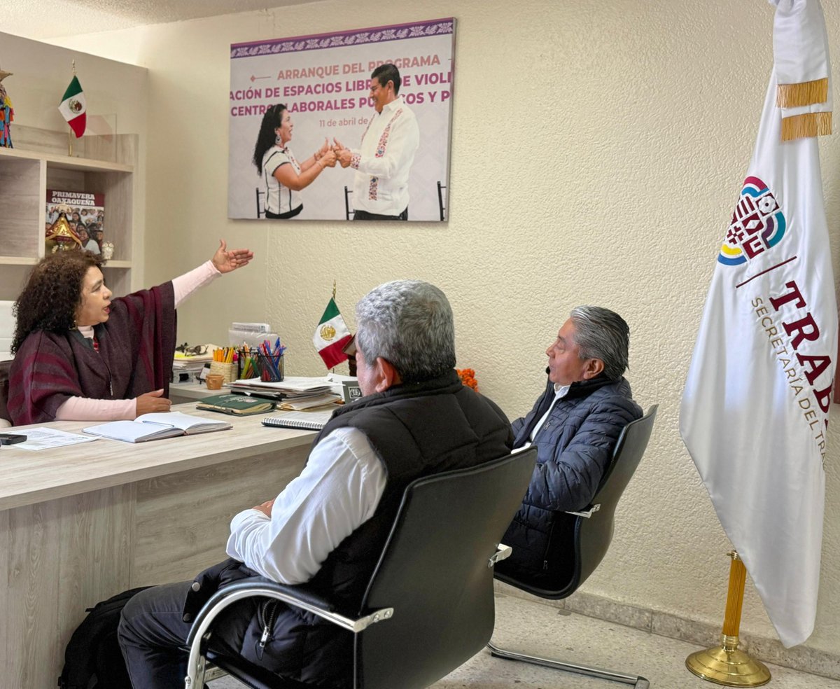 Hoy nos reunimos con la <a href="/CEPCyGR_GobOax/">Coordinación Estatal de Protección Civil</a> para seguir fortaleciendo la regularización de los centros de trabajo y avanzar hacia espacios dignos, seguros y saludables.

El trabajo formal  es prioridad para nuestro gobernador <a href="/salomonj/">Salomón Jara Cruz</a> y en ¡Oaxaca seguimos cumpliendo!