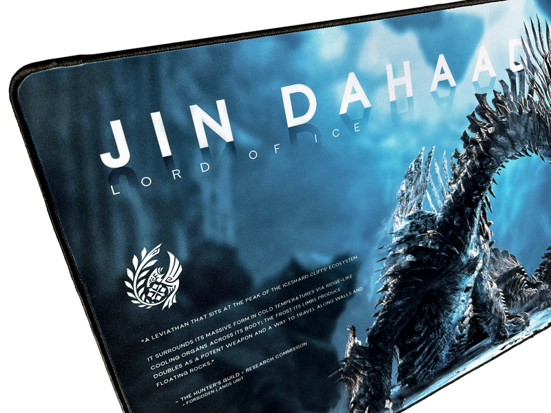 n2apparel's tweet photo. Cold-blooded control. Focus locked. ❄️

Jin Dahaad arrives in the N2 x Monster Hunter collection. XXL 16" x 32" mousepads built for precision, made to last. https://t.co/ZjDlPiYIR7