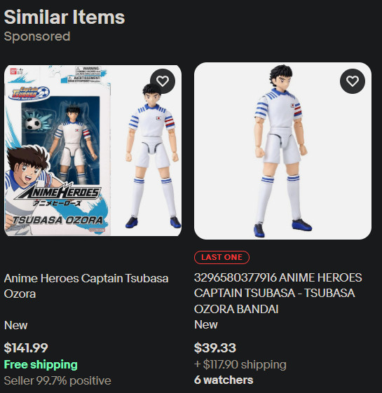 Why is this so expensive?
Real question, because I didn't know this even existed.
#bandai #animeheroes #actionfigure #captaintsubasa #actionfiguringcollecting