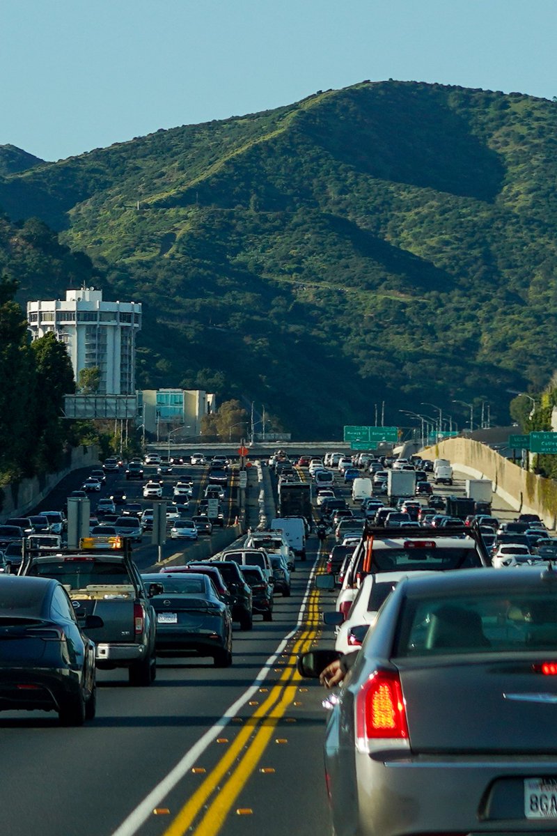 Only in L.A. is rush hour traffic this beautiful.