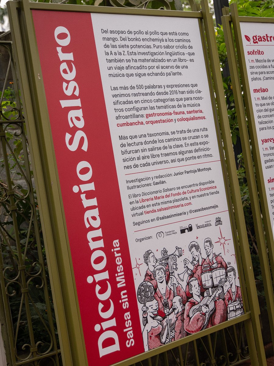 Ve, sigue la gente comentando: ¡qué pachanga!

Nos alegra contarles que la exposición al aire libre del #DiccionarioSalsero ha pegado bien duro y por esta razón estará abierta al público un par de semanas más.

#SalsasinMiseria
