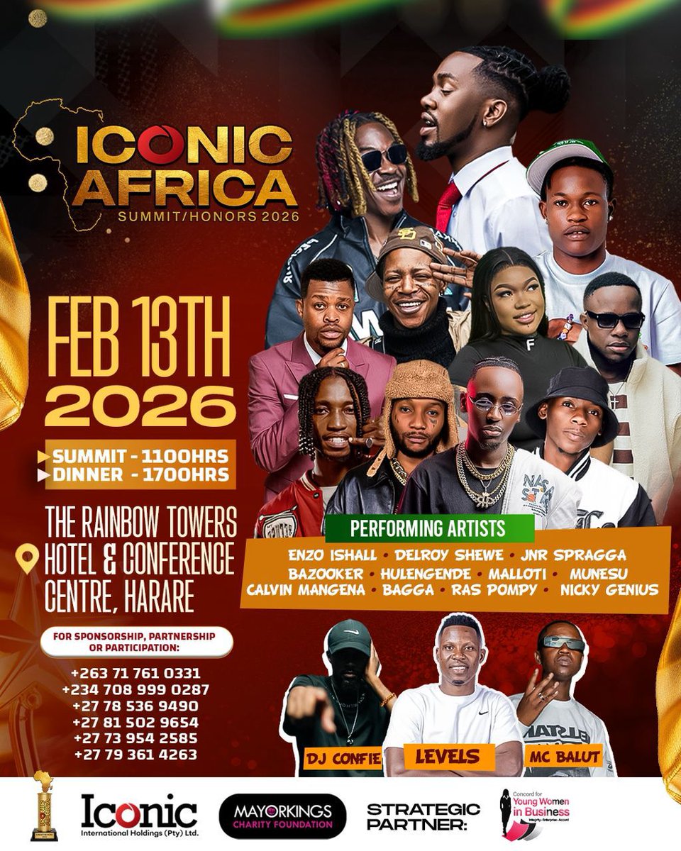 ICONIC AFRICA SUMMIT &amp; HONORS 2026!The Africa We Want: Sustainable Development, Everyone’s Responsibility

History is calling and Africa is answering boldly, intentionally and ICONICALLY.

On 13 February 2026, leaders, visionaries, policymakers, royals, innovators , artists and