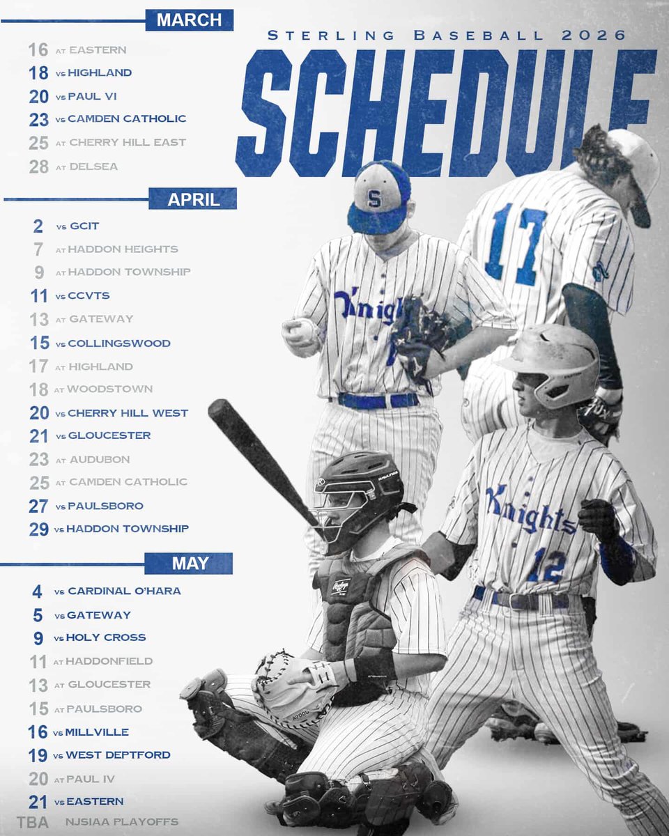 shsknightsbase's tweet photo. 2026 Schedule with scrimmages https://t.co/vFuuJc1DqY