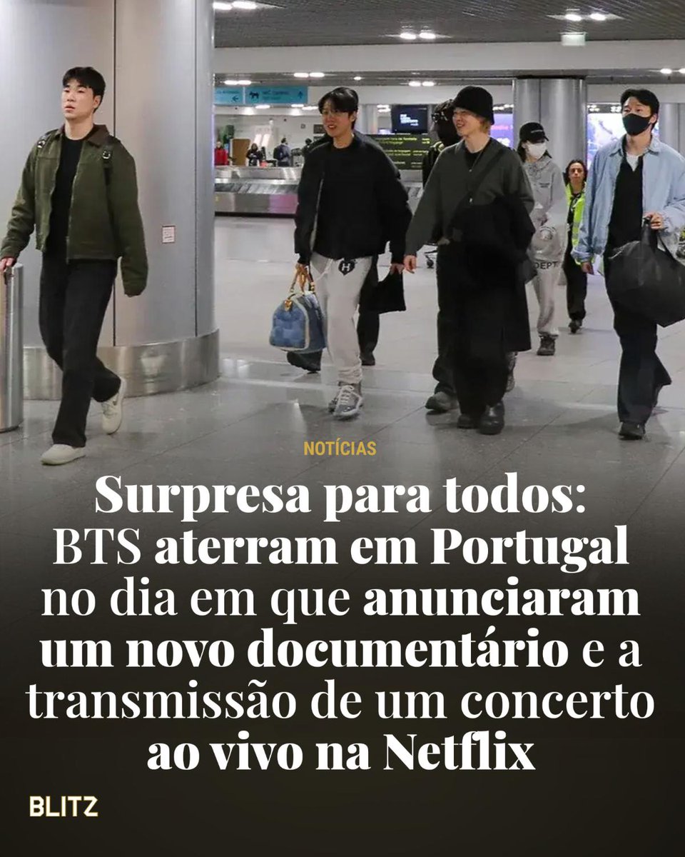Inesperadamente, os BTS aterraram no Aeroporto Humberto Delgado, em Lisboa, esta terça-feira. Contamos-lhe o que se sabe sobre esta vinda a Portugal. Leia tudo: expresso.pt/blitz/2026-02-…

📷 ANA Aeroportos