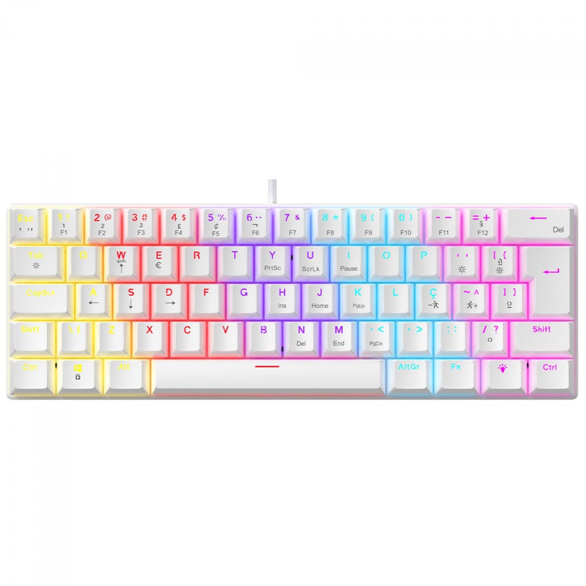 ➡️ Teclado Mecânico Gamer Ninja Leap 60%, Switch Blue, Rainbow