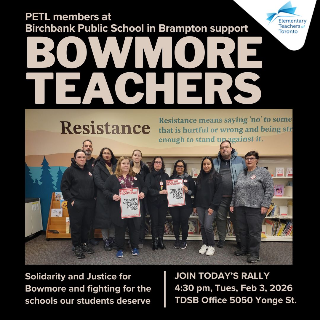 Elementary Teachers of Toronto tweet media