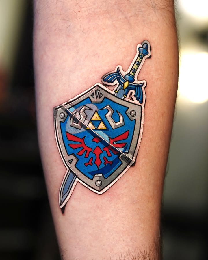 Hylian Shield and Master Sword