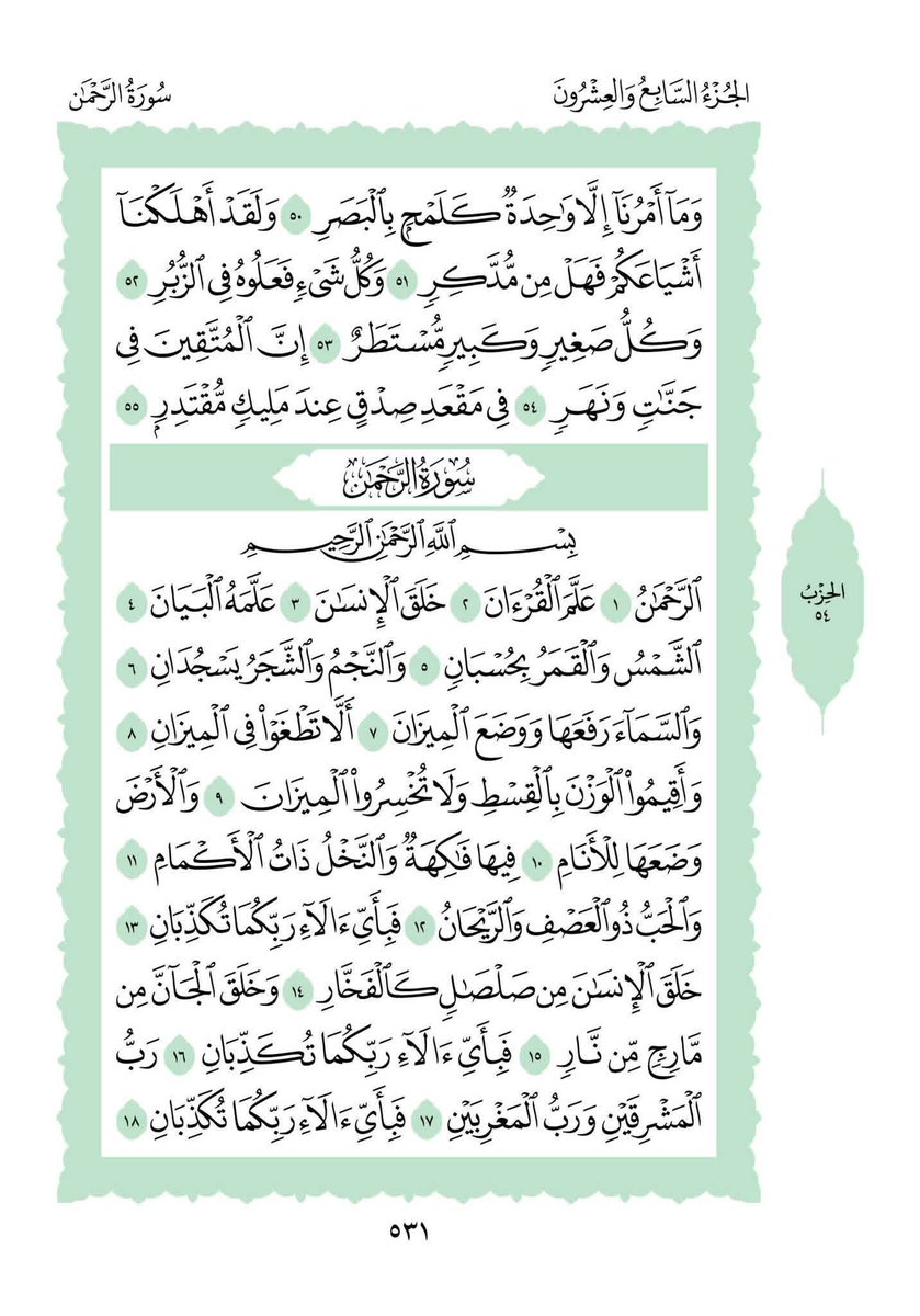 الورد اليومى من القرآن الكريم  جعله الله فى ميزان حسناتكم