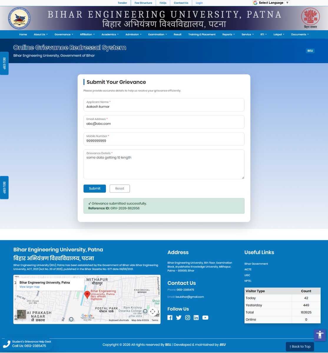 beubihar's tweet photo. Online Grievance Redressal System https://t.co/LVa5ubDe6R