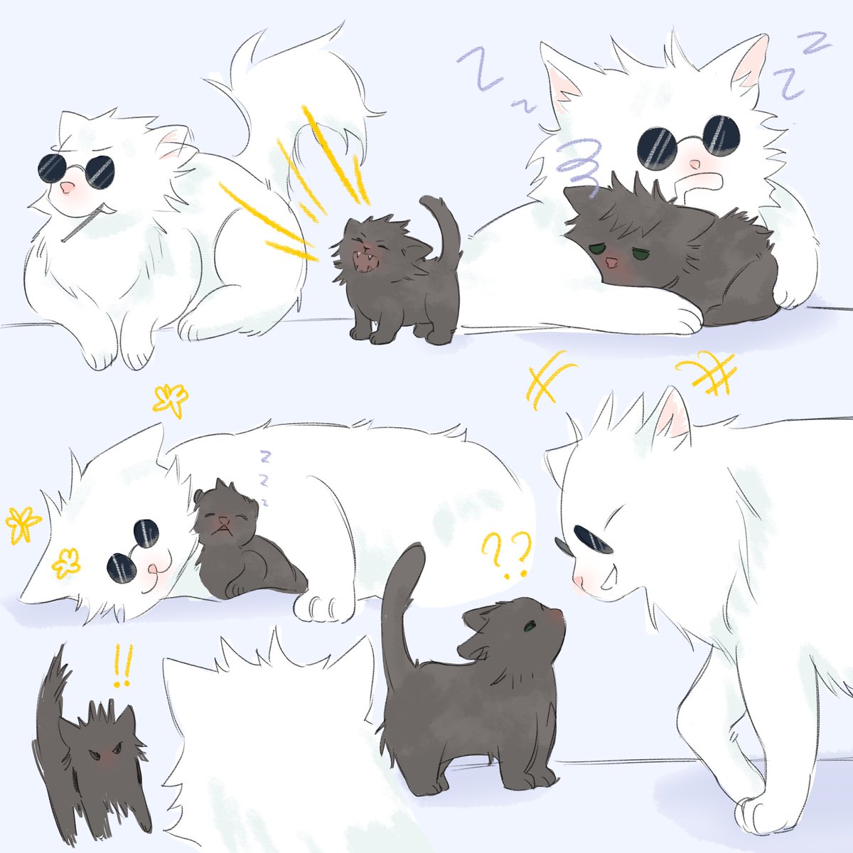 gojo adopting kitten gumi