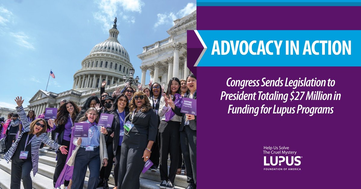 LupusOrg's tweet image. 🎉 Major win for the #lupus community! Congress passed the FY 2026 budget, including $27M — the most ever — for lupus programs at CDC, Office of Minority Health, and DoD. NIH funding supporting ~$140M in #lupusresearch also increases.

👉 Read more: buff.ly/DxlVYnz