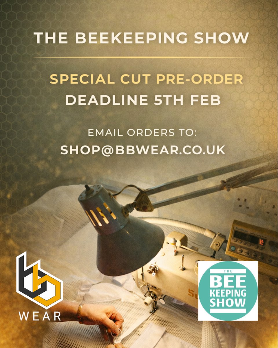 Planning to collect a Special Cut suit <a href="/beekeepingshow/">thebeekeepingshow</a> (21st Feb)?

⏰ Pre-orders for Special Cuts deadline is the 5th of February, so we’ve got time to make your suit to your measurements.

📧 Email shop@bbwear.co.uk to order or ask questions.
#Beekeeping #TheBeekeepingShow