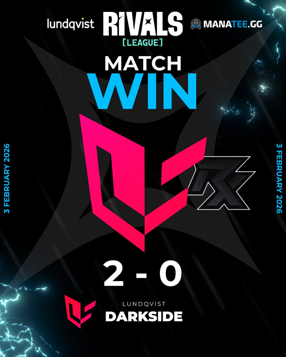 LightsideSWE's tweet photo. It's a WIN in our second @RIVALSLEAGUELOL match, making our total score 1-1 ❤️

@TrueRXEsports GGWP ❤️

See you next match 💪

#LDSwin #JoinTheDarkside #RIVALSLEAGUELOL #RIVALS2026 https://t.co/y5ayBJ5O5W