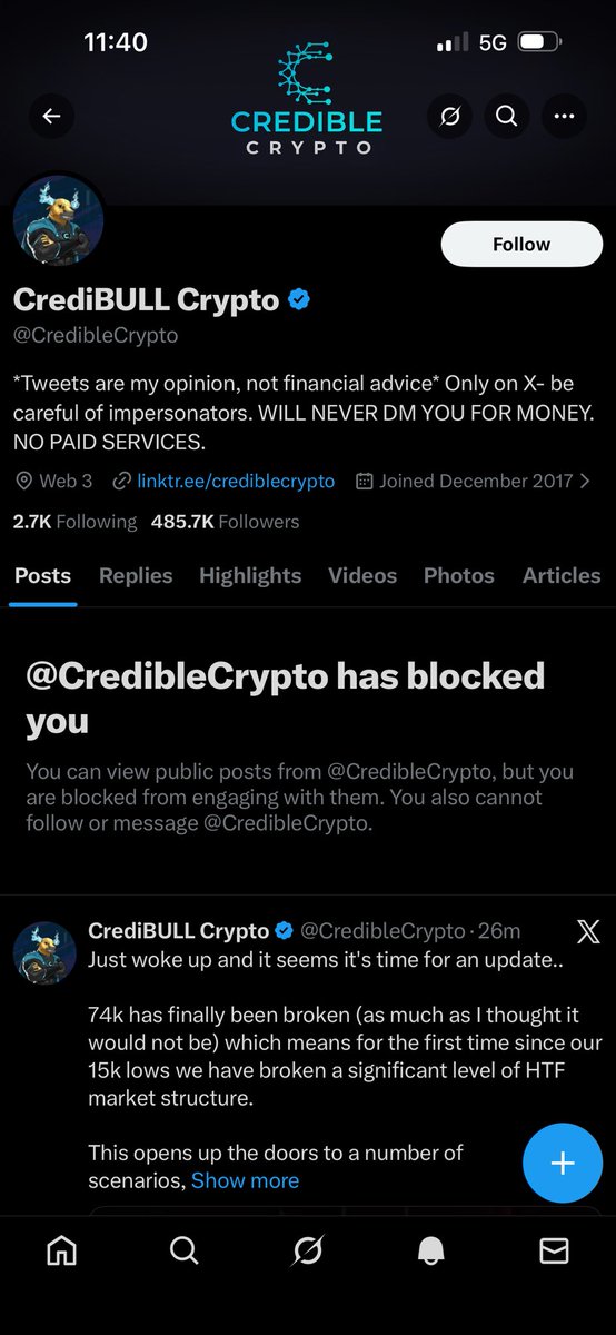 Chrissdc5's tweet photo. @2CryptoMoon well we know he got triggered lol https://t.co/1YsCugwiHk