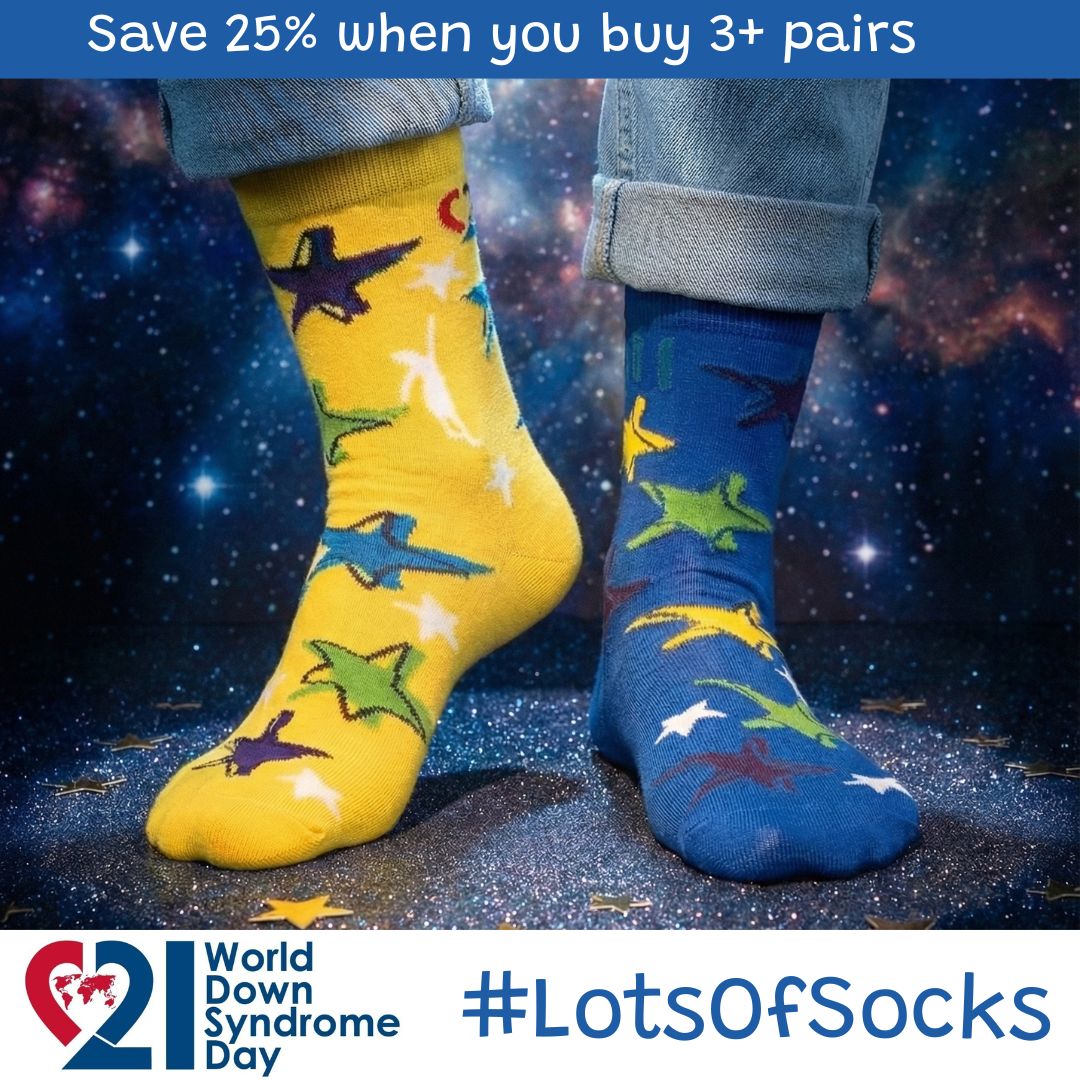 Can a pair of socks change the world? 🧦✨

When you buy our official #LotsOfSocks , you help fund international projects that transform lives. 💙💛

Stand with us: lotsofsocks.worlddownsyndromeday.org/collections/lo…

#WorldDownSyndromeDay