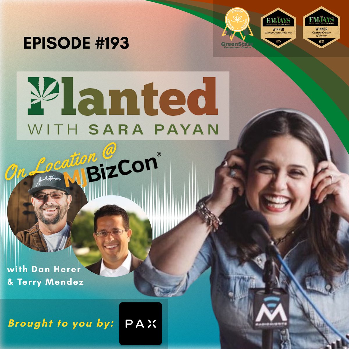 It’s Tuesday, and the latest episode of @PlantedwithSara is LIVE!

This week, I’m talking with Terry Mendez of Safe Harbor Financial, and Dan Herer. 

<a href="/pax/">PAX</a> <a href="/FatNugsMag/">Fat Nugs Mag</a> #JormasChoice #cannabis #podcasts <a href="/JVPehrson/">Jeff Pehrson</a> <a href="/radiosmisfits/">Radio Misfits Podcast Network</a> 

⛓️‍💥 radiomisfits.com/psp193/