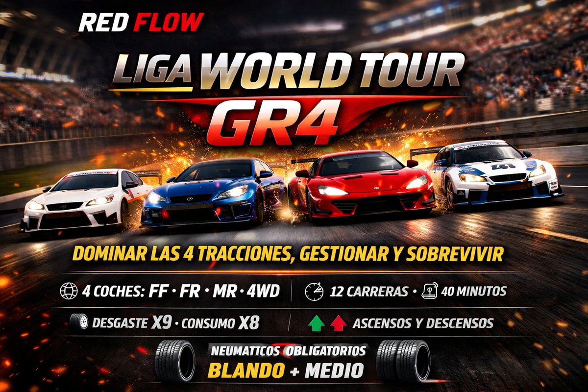 🔥 LIGA WORLD TOUR GR4 🔥

📍 Lago Maggiore – Centro
🏎️ NSX GR4
⏱️ 15 minutos para demostrar quién es el mejor
Aquí se decide cómo queda cada liga.
Aquí empieza el World Tour.
🎙️ EN DIRECTO EN 🚨 10 MINUTOS 🚨
🔥 Organiza: Red Flow
#LigaWorldTour #Prequaly #RedFlow #SimRacing