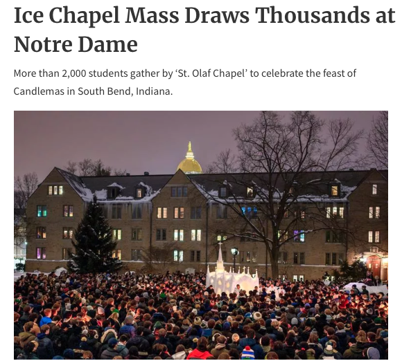JLLiedl's tweet photo. Remember: both of these stories tell us aspects of what's going on at Notre Dame.

Don't let your alarm over the one on the R prevent you from celebrating the good of the one on the L; and similarly, don't let your exciement about L mute your legitimate concern about R. https://t.co/LWk9aIcw0M