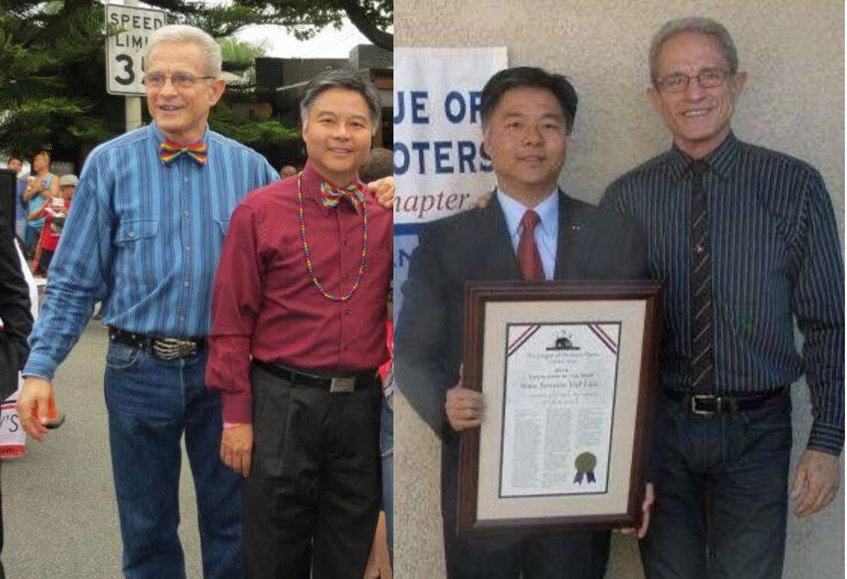 Badhombre's tweet image. Here is Ted Lieu with Democrat megadonor Ed Buck. Ed Buck is serving 30 years in federal prison for luring young homeless men into his home, restraining them, and repeatedly injecting them with lethal doses of methamphetamine, GHB, and clonazepam; raping them; and murdering them.