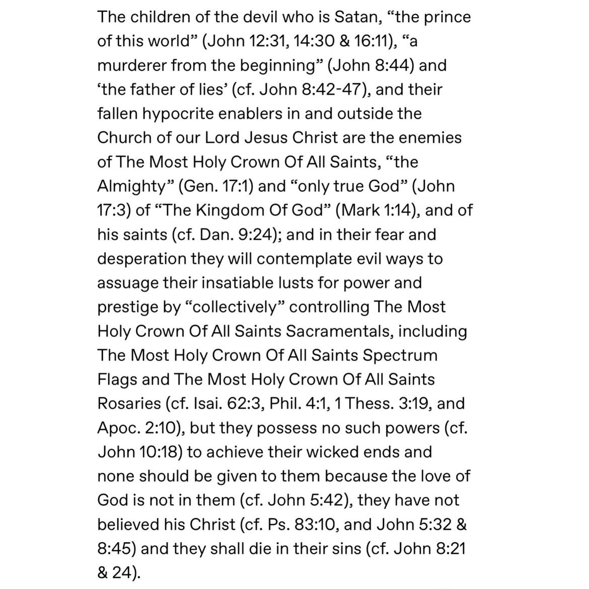 ChristThePrince's tweet photo. “…Do not think that I came to send peace upon earth: I came not to send peace, but the sword…”
Matt. 10:32-38, cf. Genesis 3:24, Matt. 25:31-32, John 1:1-5, 12:44-50, 14:6 &amp; 18:37; Ephesians 6:17, 1 John 3:8, #TheMostHolyRevelationOfTheSwordOfTheSpirit, and #TheLastNovena. https://t.co/qFS0Q6TCdO