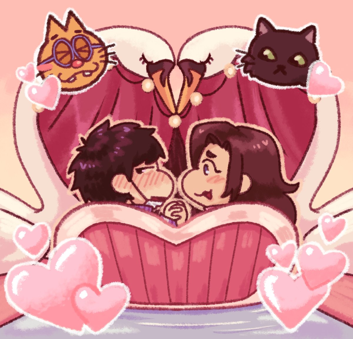 some finished valentines YCH! slots till available on vgen ( ˶ˆᗜˆ˵ )