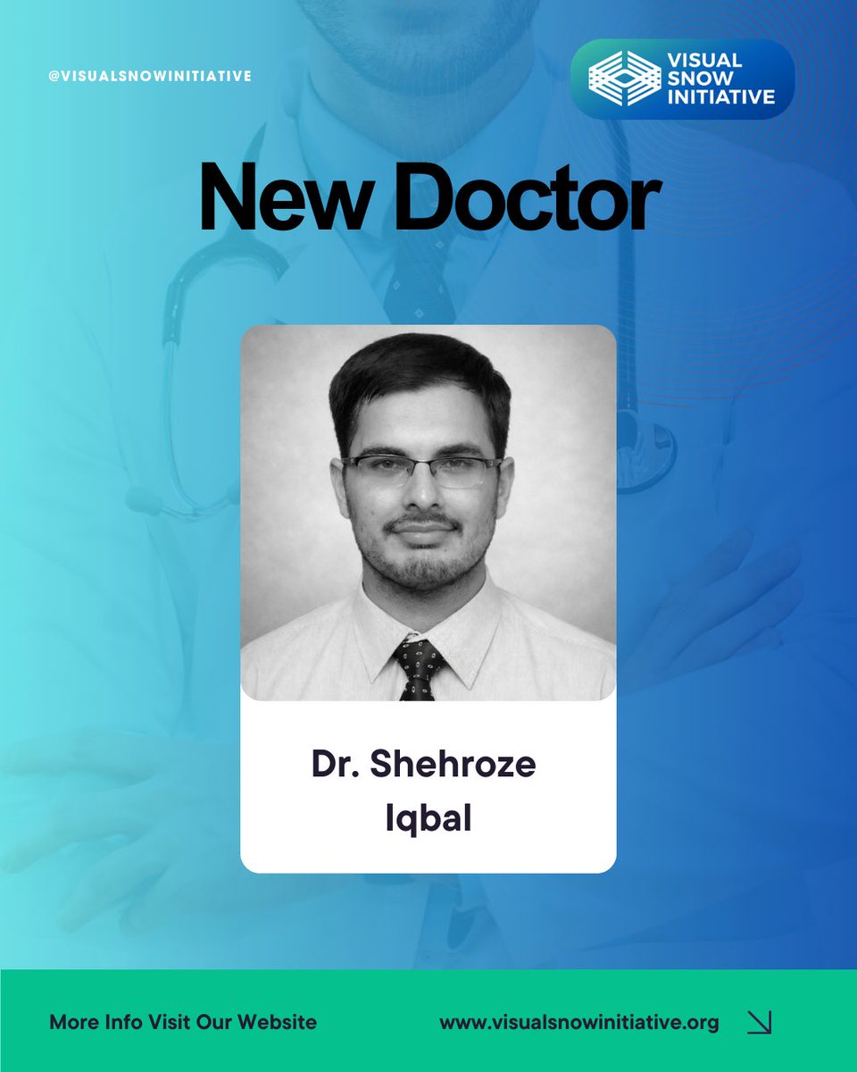 VisualSnowInit's tweet photo. 📣 Attention #VisualSnow community in Pakistan 🇵🇰🌎📍

We’ve added a new physician to the VSI Physician &amp; Specialist Directory in your area! He is our first doctor from Islamabad, Pakistan.

🔎 https://t.co/mvrsMwSevB https://t.co/1JZvDeNNlt