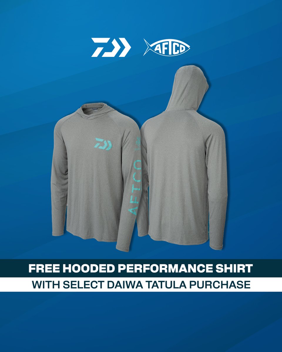 TackleWarehouse's tweet photo. Start Shopping 👉 https://t.co/fo1UfHNnPR
Get a FREE #Daiwa/#AFTCO Hooded Performance Shirt👕 when you purchase *select Daiwa Tatula item!
⏰ Rebate* Offer Ends 6.01.26
#TackleWarehouse #Daiwa #Aftco https://t.co/APDFwXaiN4