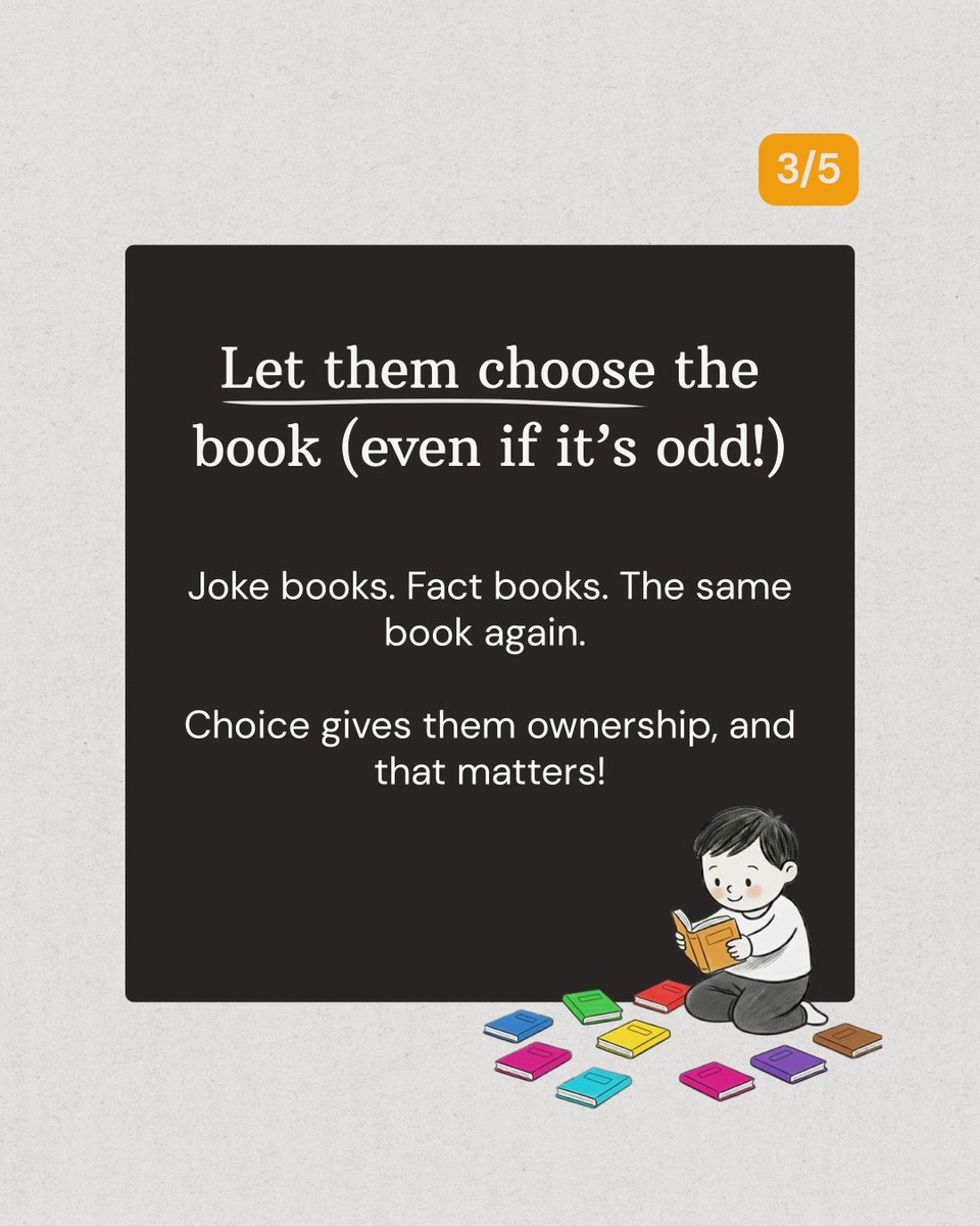 readingchest's tweet image. When a child doesn’t want to read, it’s rarely about laziness. It’s usually about pressure, confidence, or tiredness.

Try less time. More choice. Read together. Small changes can make reading feel safe again.