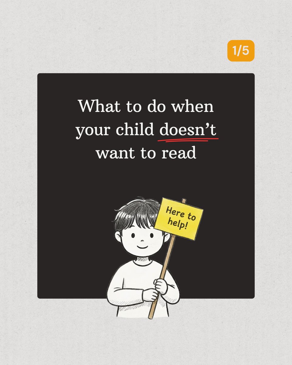 readingchest's tweet image. When a child doesn’t want to read, it’s rarely about laziness. It’s usually about pressure, confidence, or tiredness.

Try less time. More choice. Read together. Small changes can make reading feel safe again.