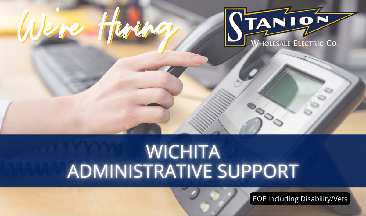 Are you a master multitasker with strong organizational skills? We're looking for an administrative support superstar to join our Wichita, KS team!  Apply now and start your Stanion story.  
#AdministrativeSupport #Hiring #JoinOurTeam 
🔗hubs.li/Q041yJMj0