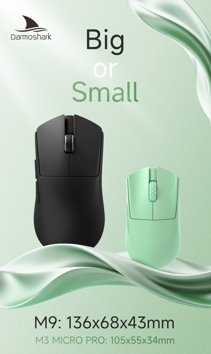 Darmoshark M9 o kadar büyük ki SteelSeries Rival 300/310 bile yanında cüce kalıyor.