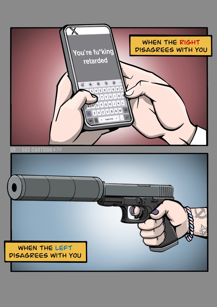 skscartoon's tweet photo. Losing control of the social media narrative has made the left increasingly unhinged.
Be careful put there Nick. https://t.co/a3P9YSpPox
