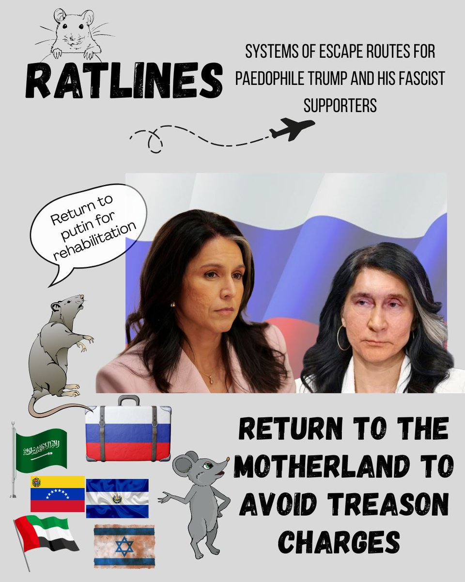 BeenDunOver's tweet image. Have you got your ratline planned out?

Gabbard is a russian asset.

#TrumpRats