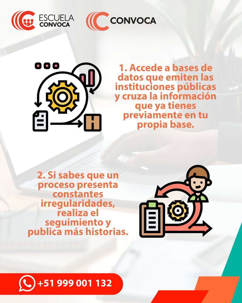 ConvocaPe's tweet photo. #TallerOnline 📊🔎En nuestro taller online “Crea tu propia red para investigar al poder” aprenderás a trabajar de manera colaborativa para investigar corrupción, deforestación, desinformación y crimen organizado.
💻 11 de febrero | 6 pm
🕒 Cupos limitados
💰 Inversión: S/ 85 https://t.co/8vSzUgyBOZ