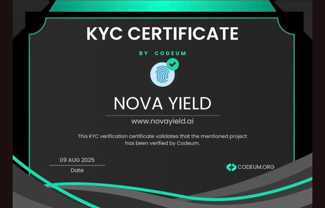 Mj_10T's tweet photo. @TennesseeEMA @elonmusk $NYD is an AI-driven DeFi yield generator offering up to 96% APY.
Audited and KYC verified for trust and compliance.
@novayieldai https://t.co/ublnBiyIT4