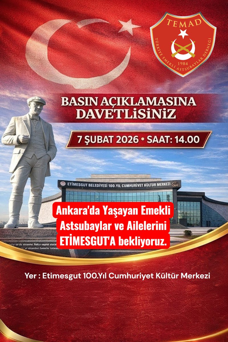 Ülke genelinde şubelerimiz bulundukları yerlerde , Genel Merkez ise Ankara'da bulunan Çankaya , Etimesgut, Gölbaşı, Keçiören, Yenimahalle TEMAD Şubeleri ve üyelerimizin katılımı ile ETİMESGUT 100. Yıl Cumhuriyet Kültür Merkezi Atatürk Anıtında önünde "Meslektaşlarımıza Çağrı ve