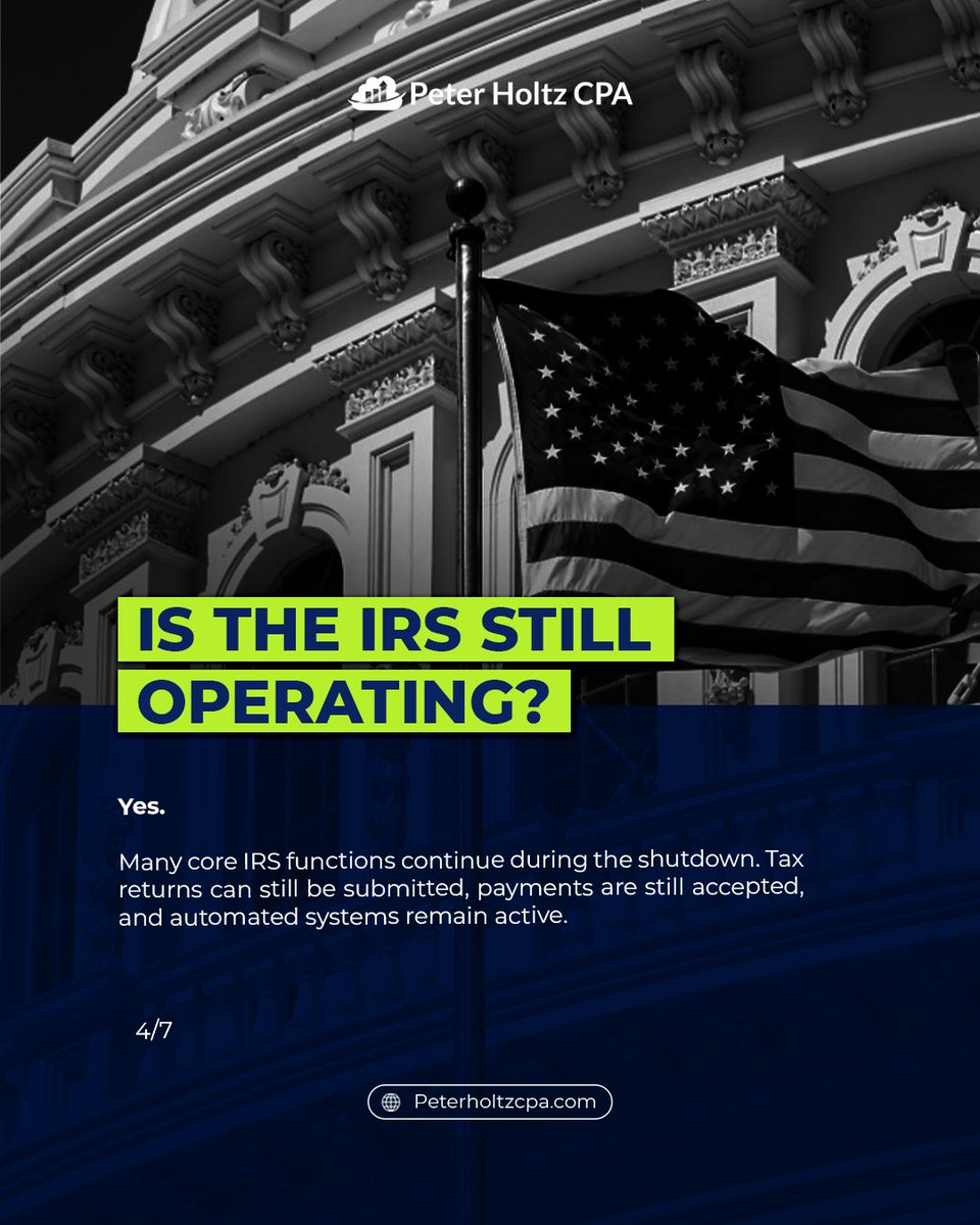 The federal government is currently in a partial shutdown, but tax deadlines have not changed. Filing and payment obligations still apply, even if some IRS services are limited or delayed. Waiting because of the shutdown does not pause penalties or interest. Staying organized and