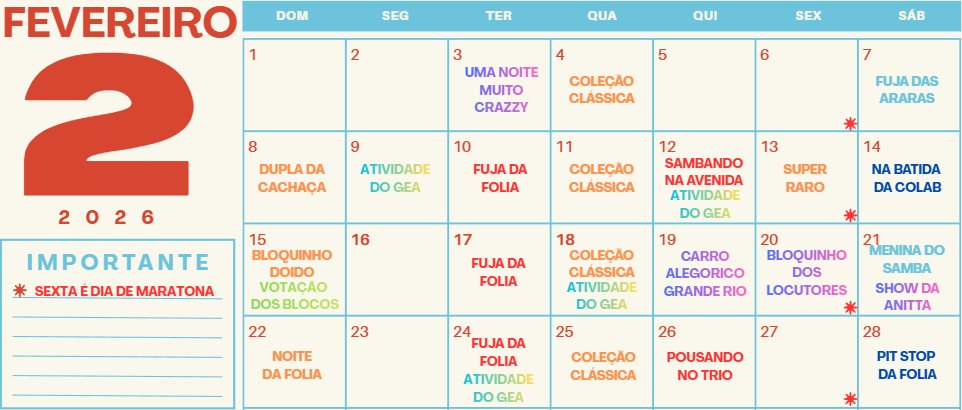 redelella's tweet photo. 🎉 O coração do Carnaval bateu diferente no RJ!
O Lella Hotel foi escolhido como sede oficial da folia e o #LellaFolia já começou!
Vem aí votação do melhor bloco, campanhas especiais e muitas novidades ao longo do mês.
Confira o calendário e acompanhe tudo! 🎶✨ https://t.co/R15Iss133Y