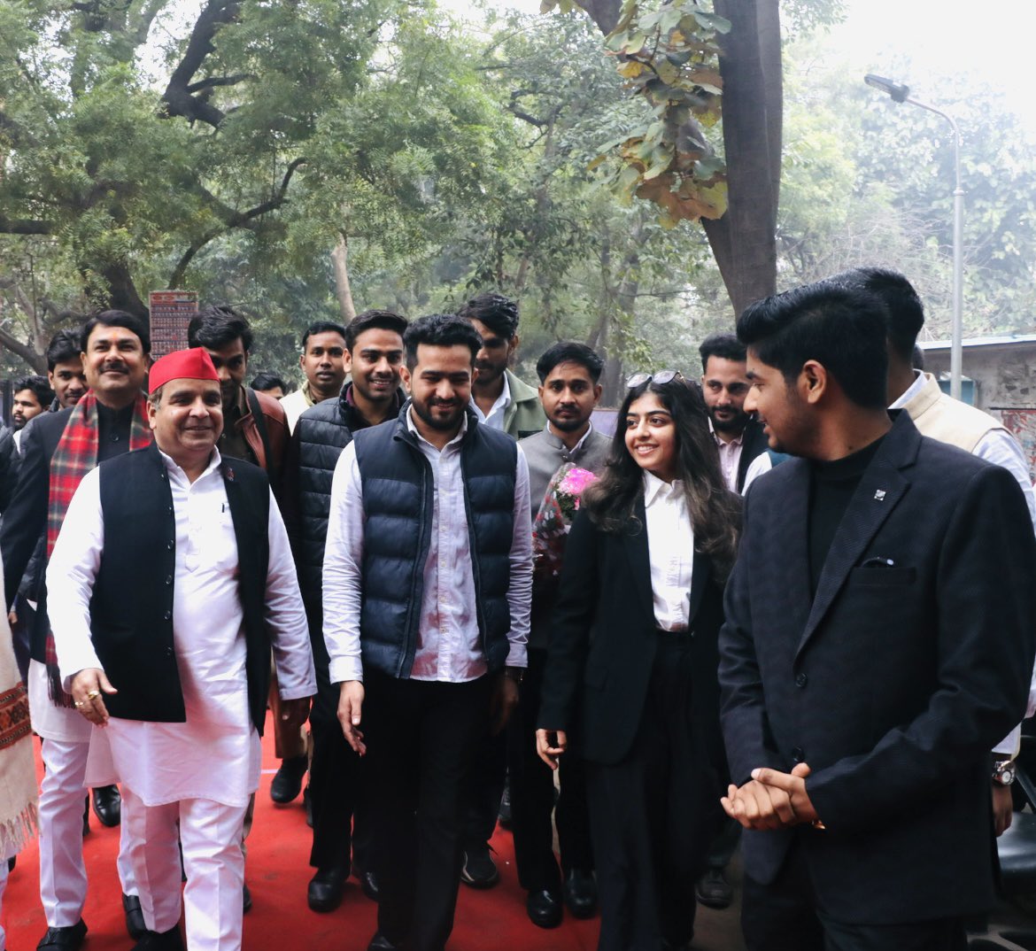 Manmohan__143's tweet photo. February 2 2026:
Moments from the proud inaugural ceremony of The Law Centre-1 ( LC-1), University of Delhi, Student’s Union Office. The event was graced by Aditi Yadav ji, Dharmendra Yadav ji and Anand Bhadauriya ji , as the Chief Guests.
@aditiyadav2002 
@yadavakhilesh https://t.co/uHBCfick1C