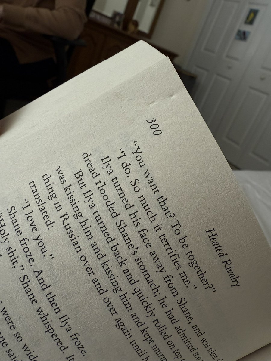 teeth marks from when i bit my book reading the i love you scene in heated rivalry