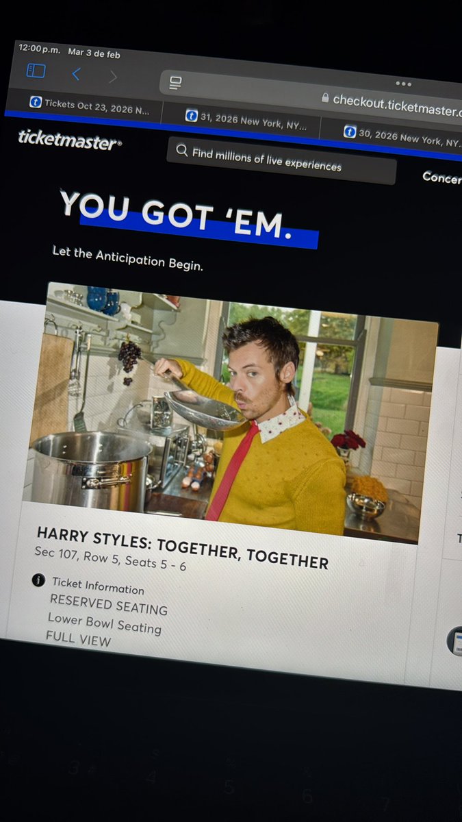 le gané a ticketmaster!!!
