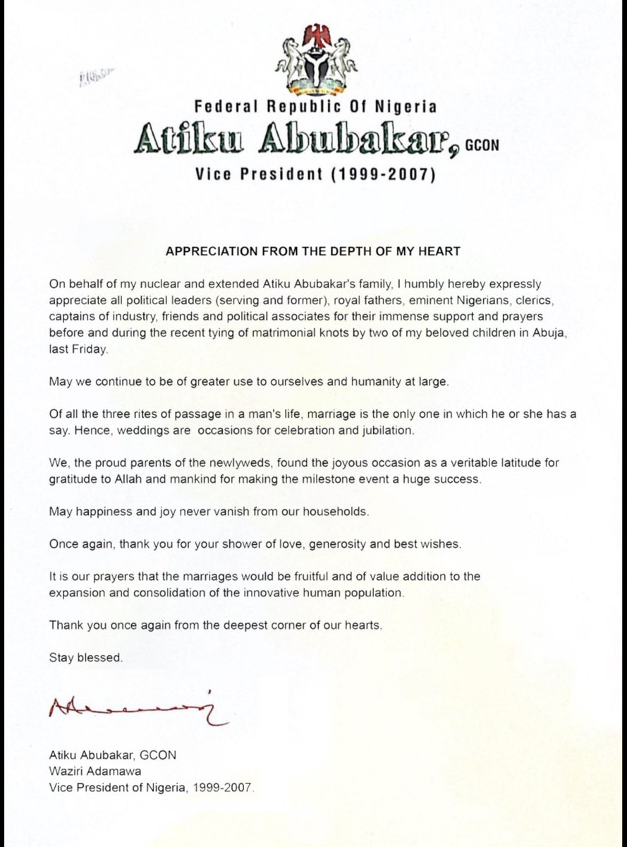 Atiku Abubakar tweet media