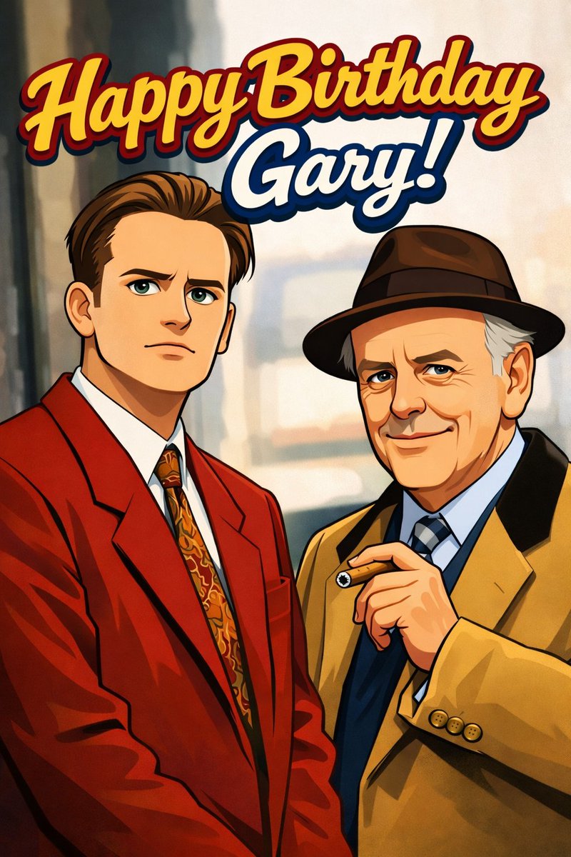 Formula_Ward's tweet image. Happy Birthday, @RealGaryWebster 🍺
All the best from the lads at The Winchester — and even the local cops (who are definitely not looking today).
Have a drink, keep it quiet… and remember — it was never you, son.
— Arthur Daley
(Managing Director) 😏