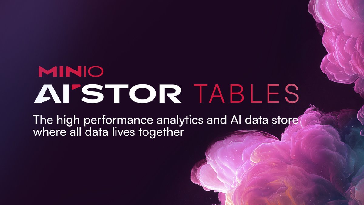AIStor Tables is now generally available. 

This is a big milestone for MinIO in building analytics &amp; AI at enterprise scale. AIStor Tables brings Apache Iceberg tables directly into the object storage layer in a single, high-performance data store.

bit.ly/4qVhYnw